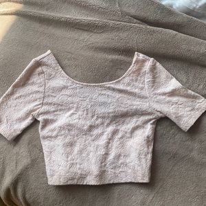H&M cropped pink top